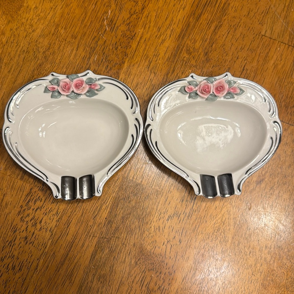(2) Vtg. Dresden ashtrays.  #5120